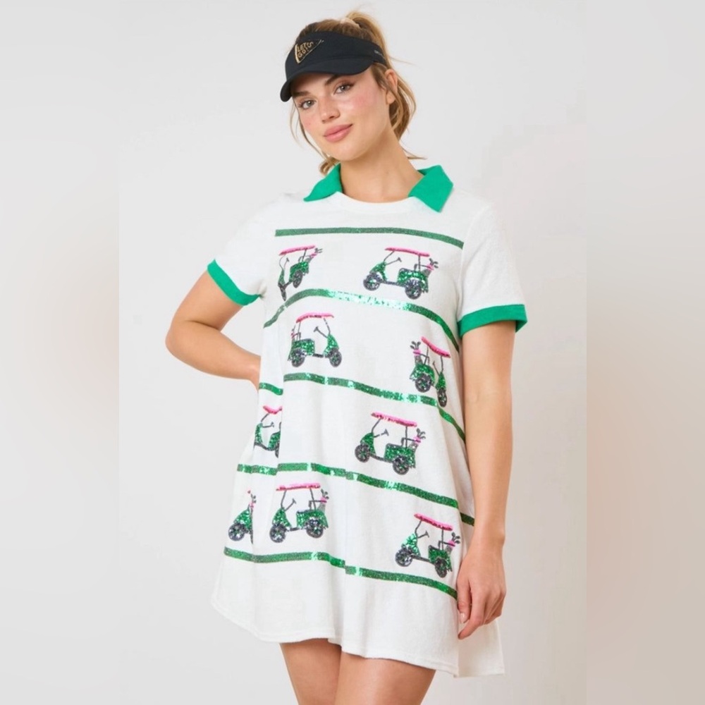 NWT Sequin Golf Cart Dress